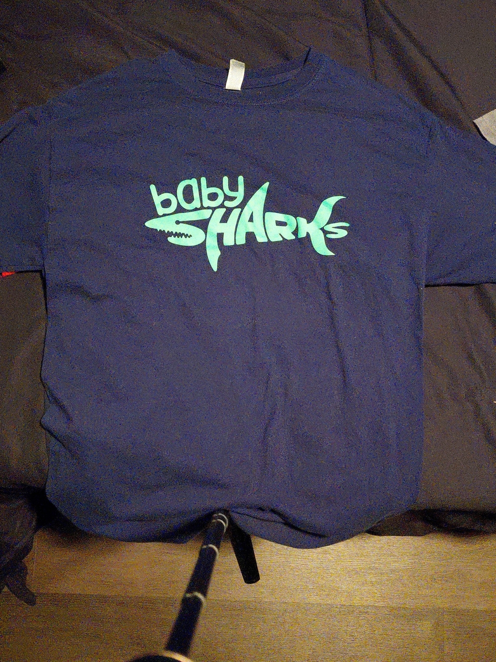 Jerzees Navy Blue Kids Baby Shark Graphic Tee